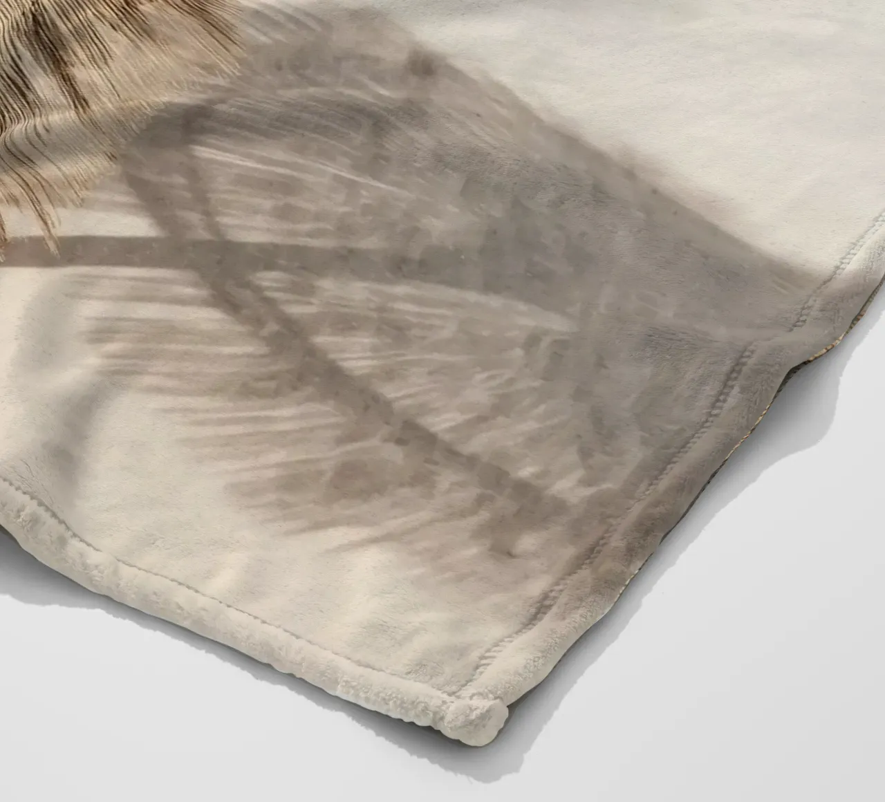Straw Beach Umbrellas - Minimal Neutral Coastal Poster coperta in pile da Vela Luna