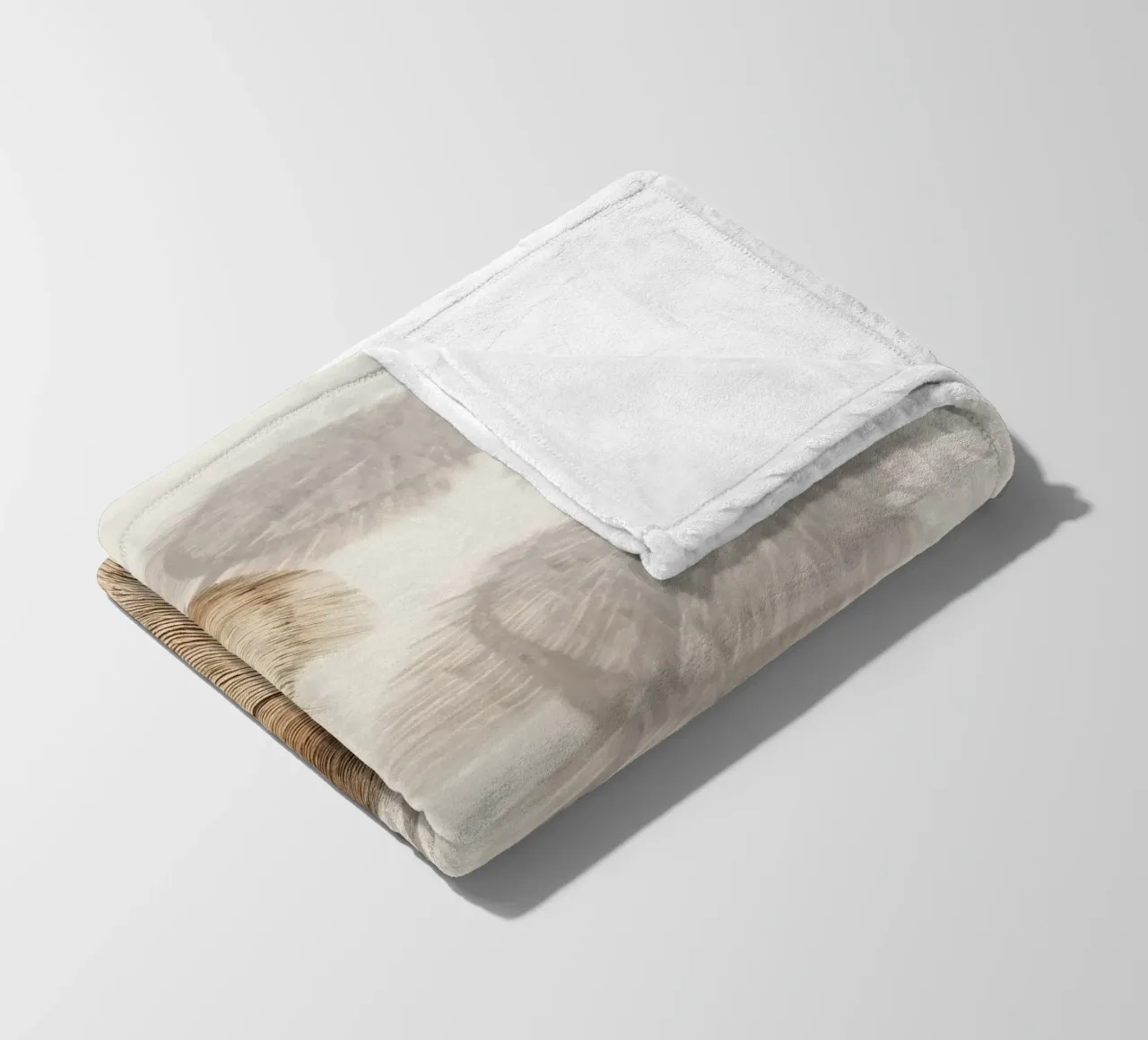 Straw Beach Umbrellas - Minimal Neutral Coastal Poster coperta in pile da Vela Luna