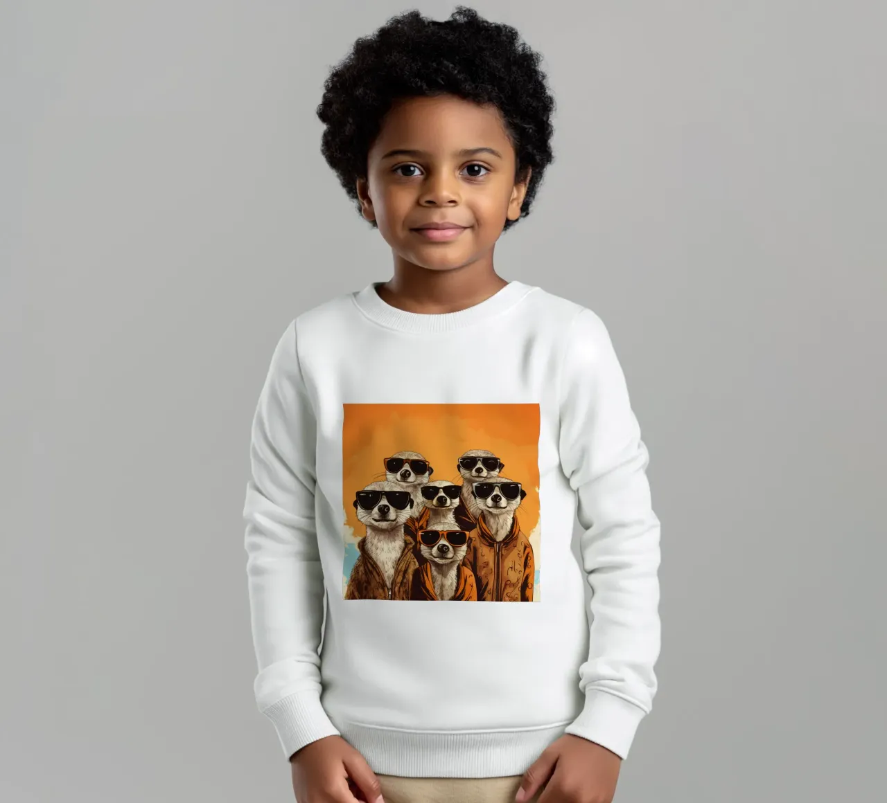 Retro Meerkat Gang felpa bambino da Funny Animals