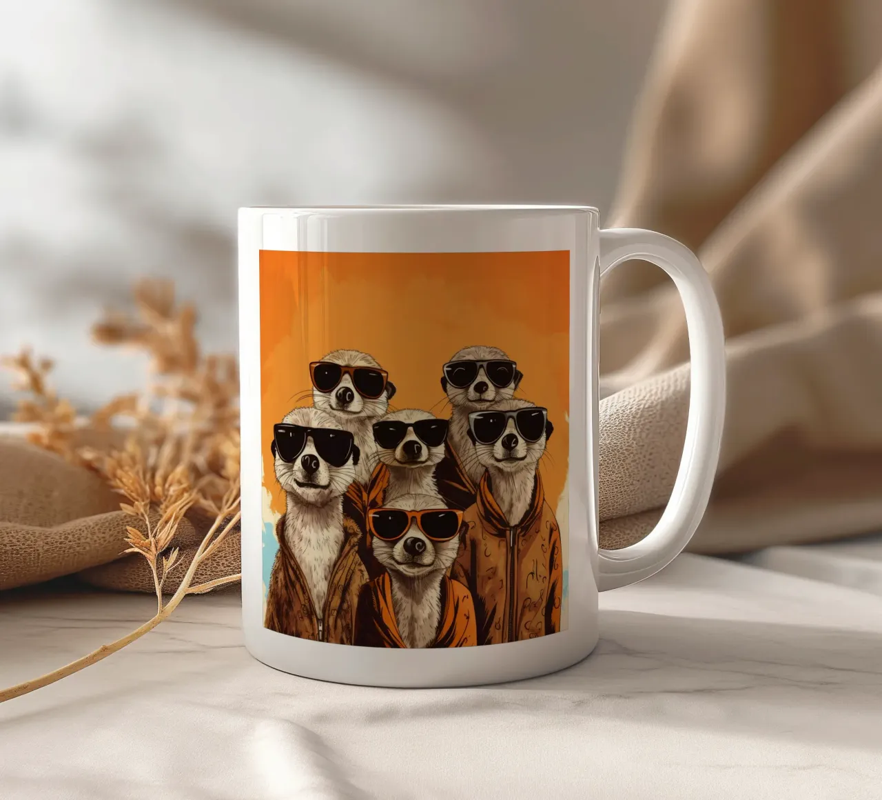 Retro Meerkat Gang tazza in ceramica da Funny Animals