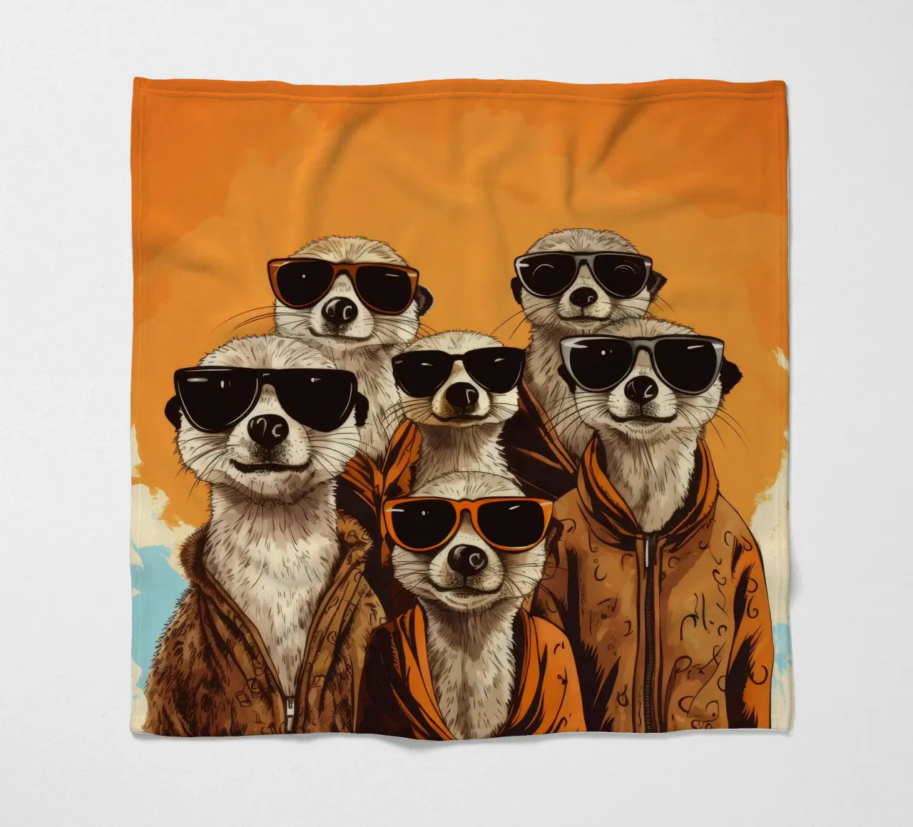 Retro Meerkat Gang coperta in pile da Funny Animals