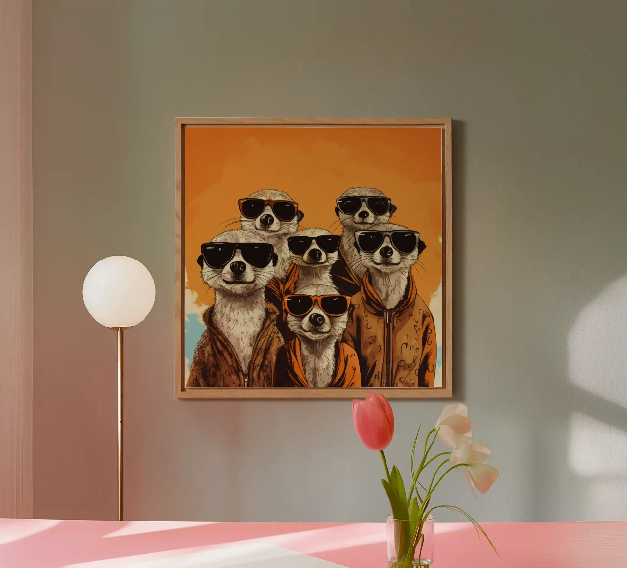 Retro Meerkat Gang forex plate by Funny Animals