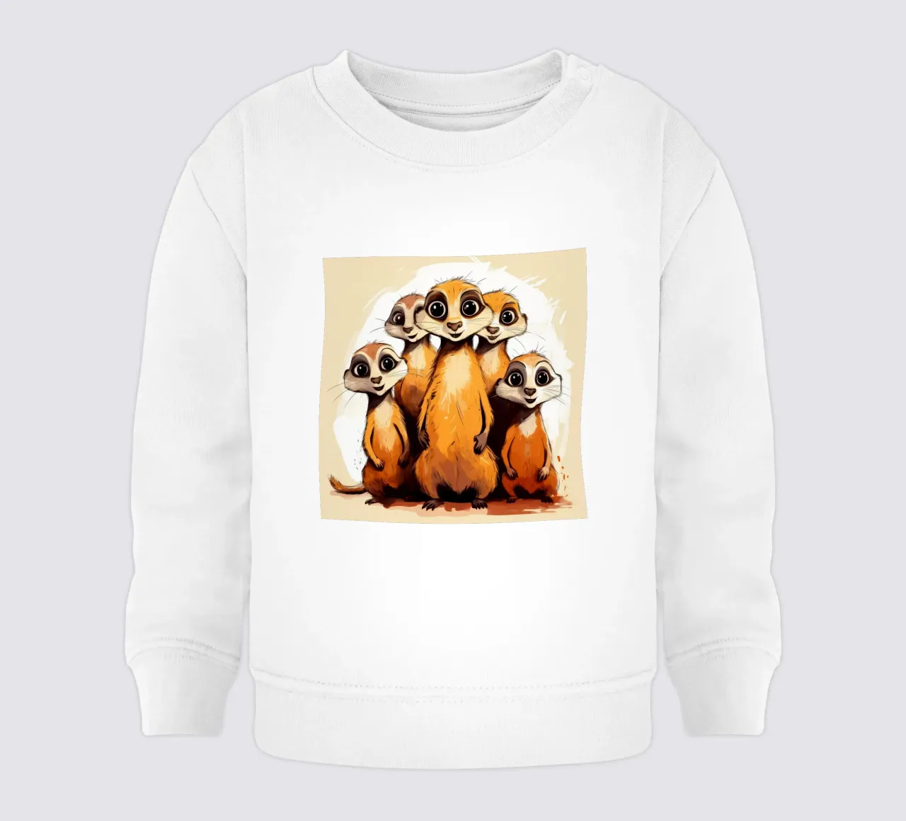 Retro Meerkat Gang baby sweatshirt by Funny Animals