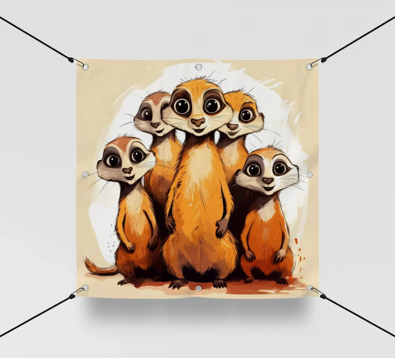 Retro Meerkat Gang telo in pvc da Funny Animals