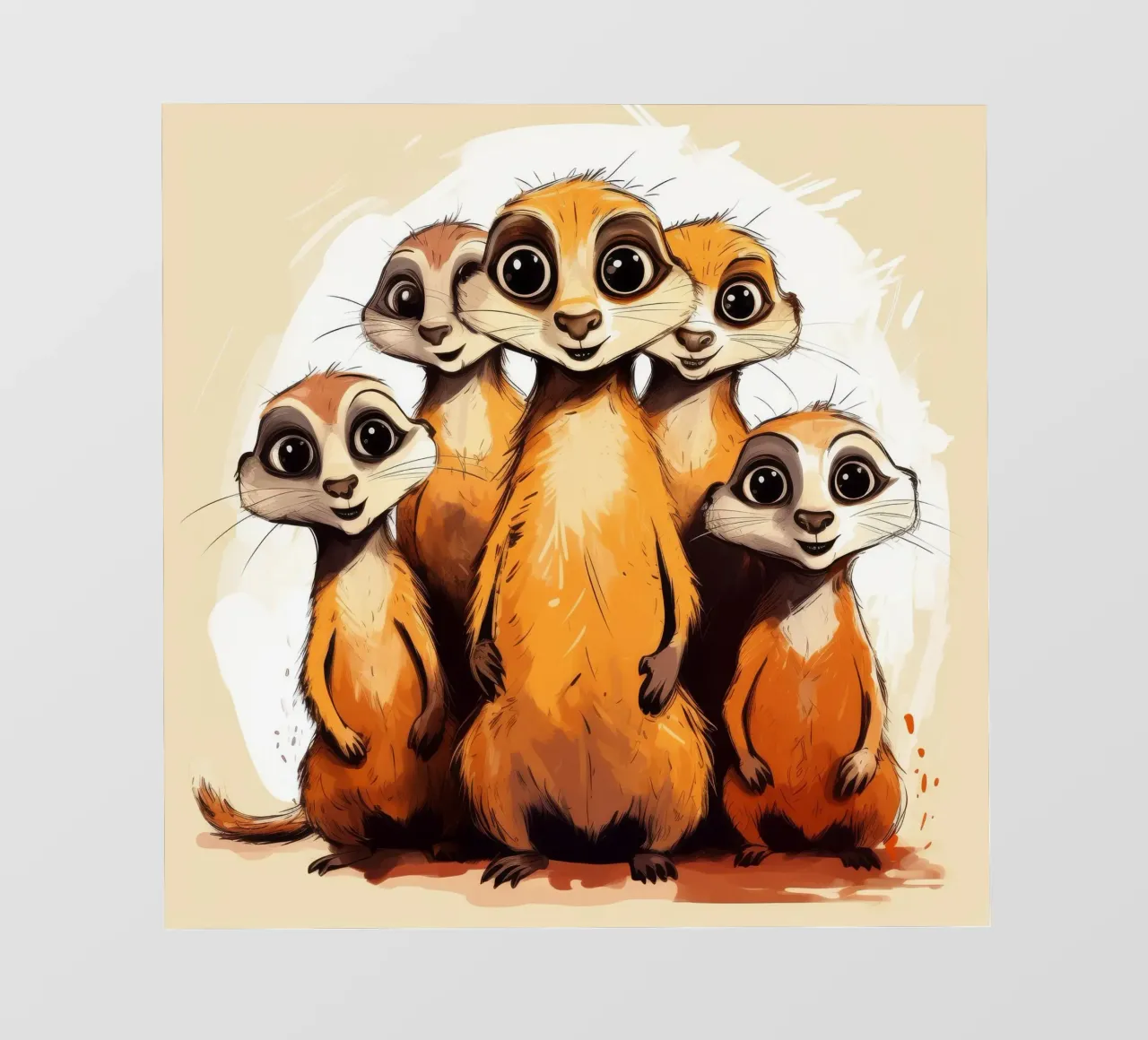Retro Meerkat Gang telo in pvc da Funny Animals
