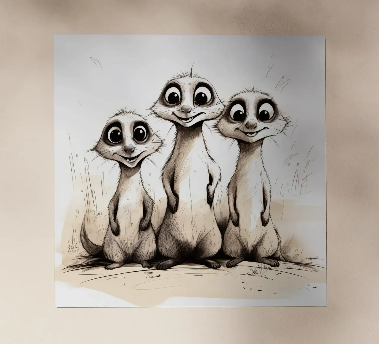 Retro Meerkat Gang pellicola backlit da Funny Animals