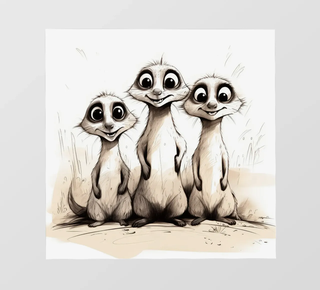 Retro Meerkat Gang pellicola backlit da Funny Animals