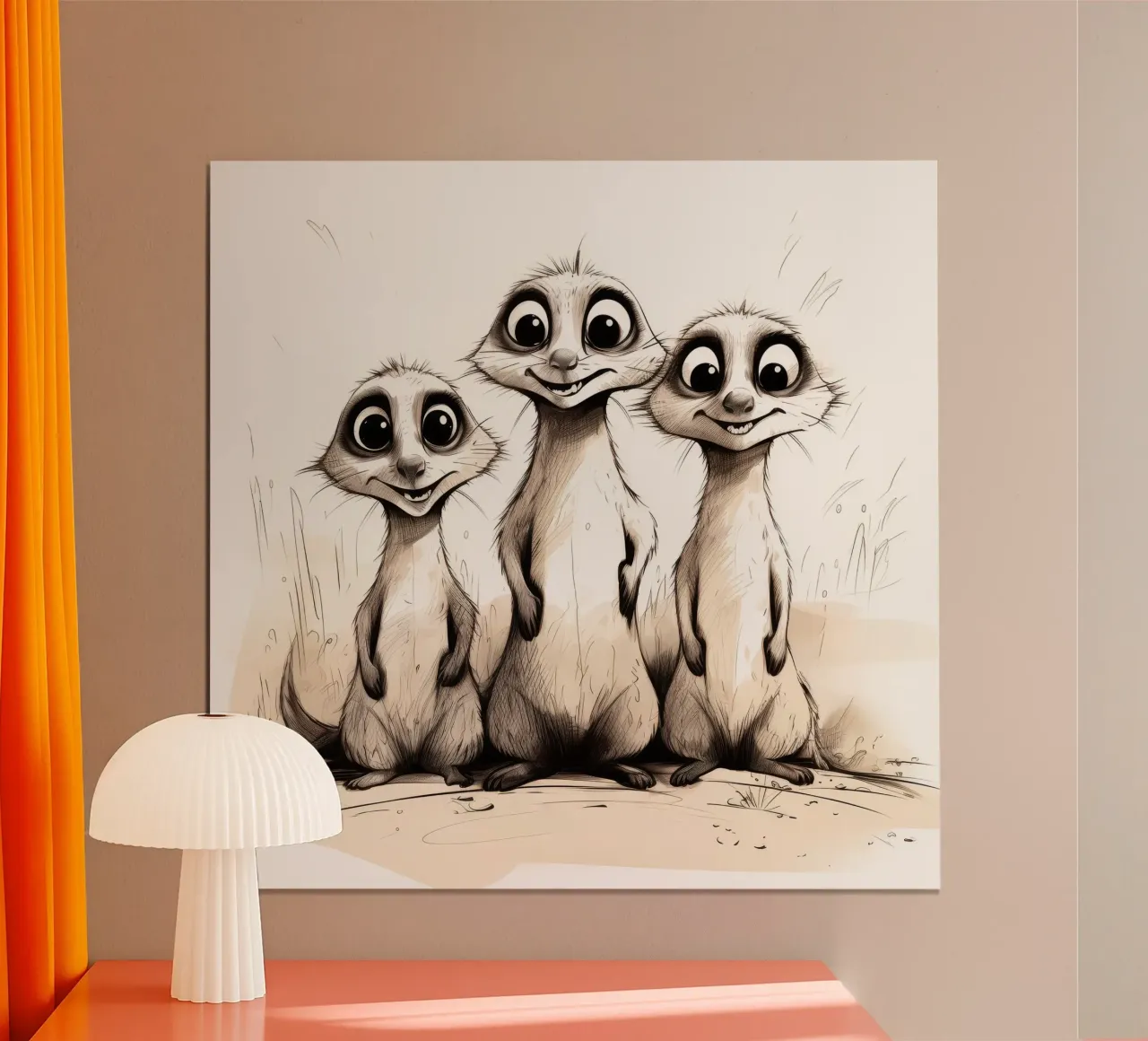 Pandilla de suricatas retro hahnemühle de Funny Animals