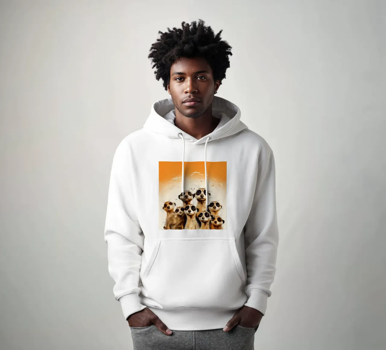 Retro Meerkat Gang felpa con cappuccio da Funny Animals