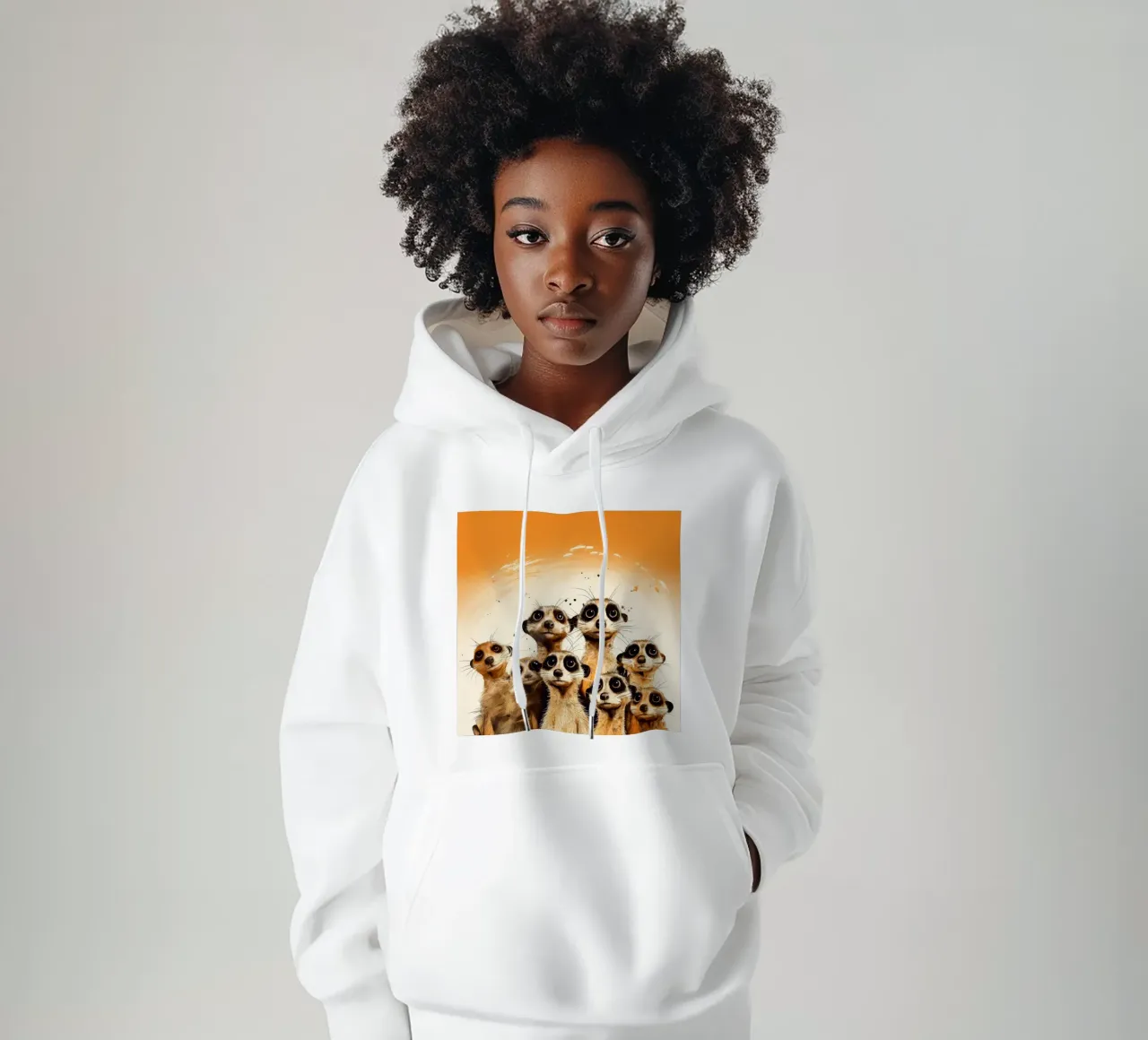 Retro Meerkat Gang felpa con cappuccio da Funny Animals
