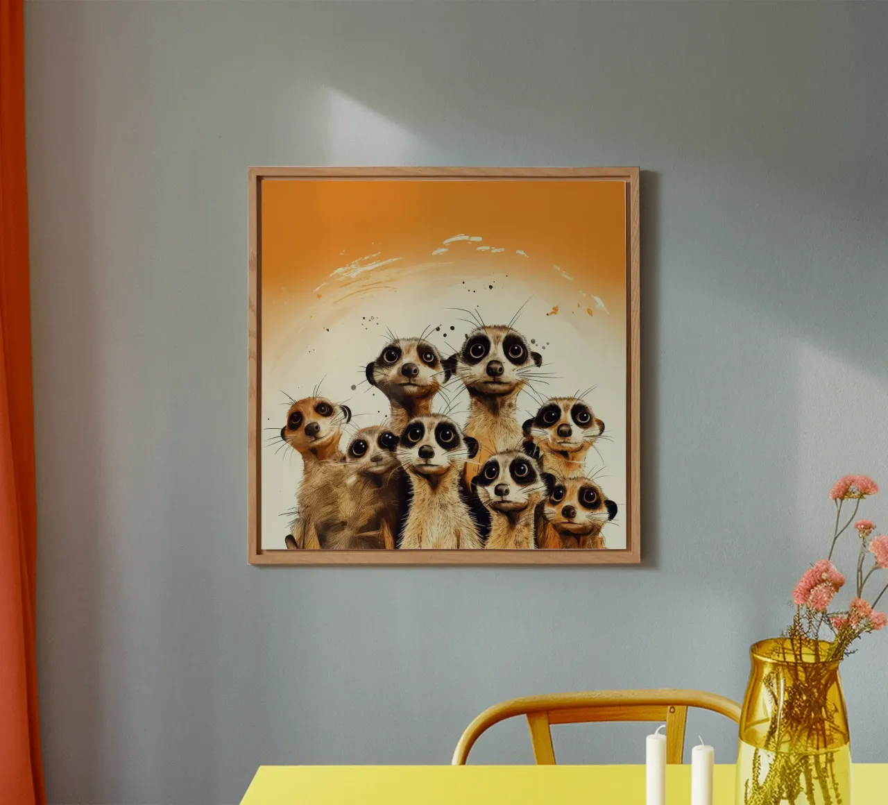 Retro Stokstaartbende forex-plaat van Funny Animals