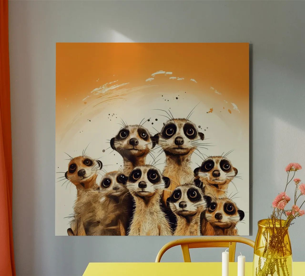 Retro Stokstaartbende forex-plaat van Funny Animals