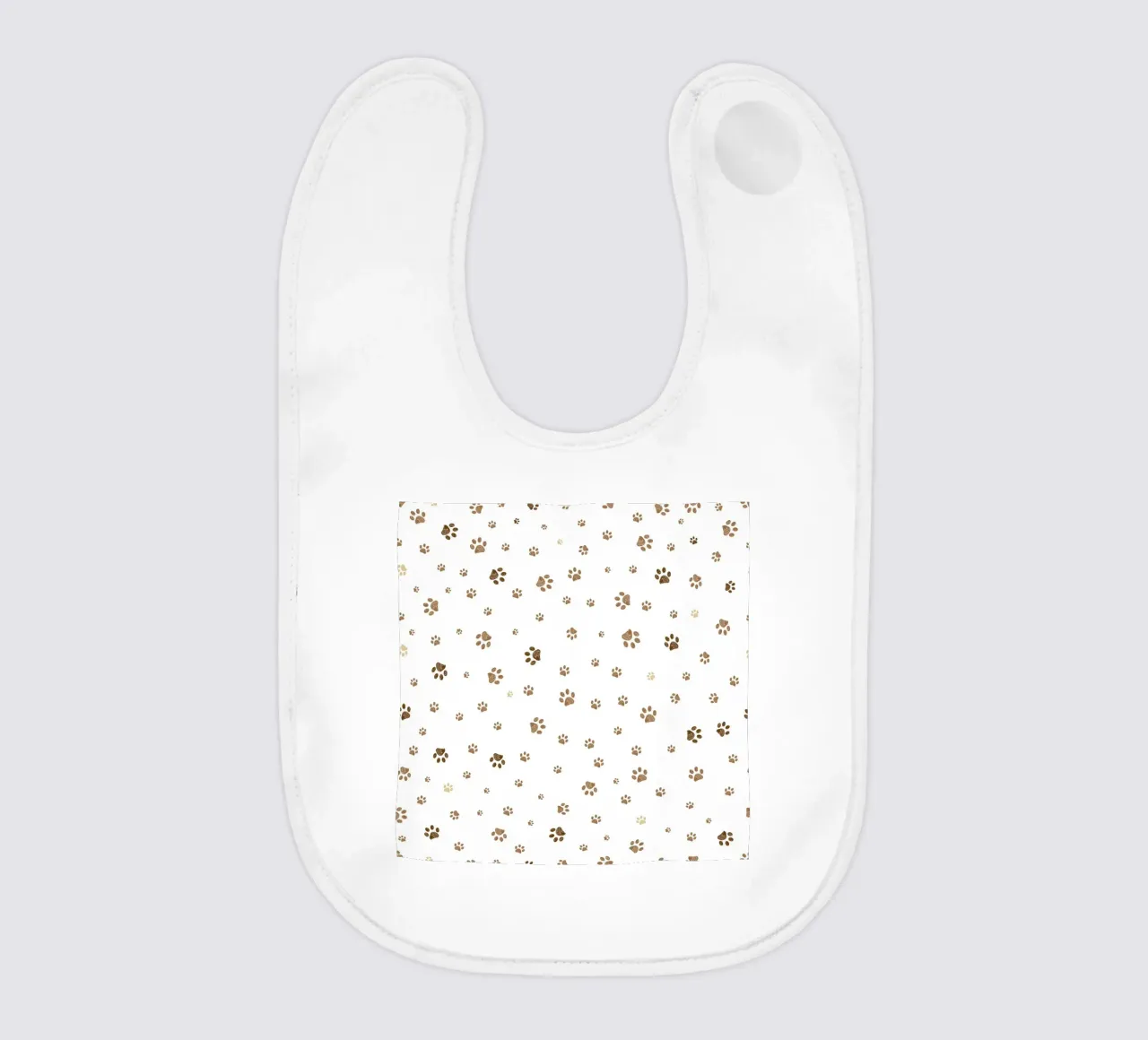 Modello con impronte di zampe marroni bavaglino da gulsengunel