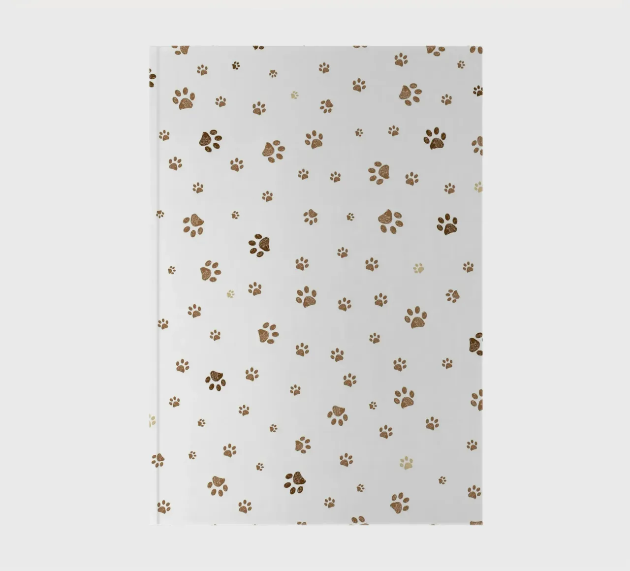 Brown paw prints pattern notebook by gulsengunel
