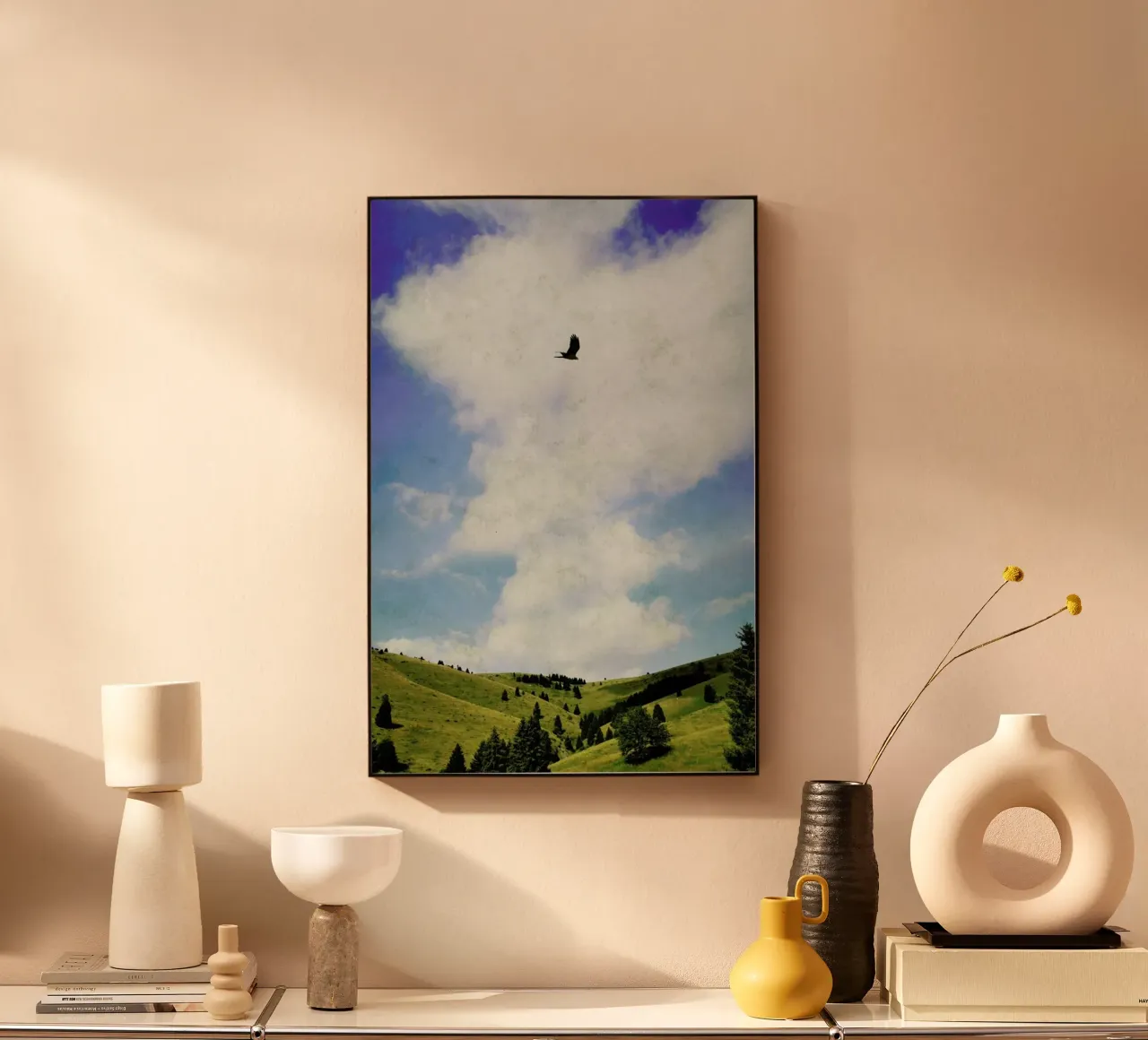 The Hawk acryl van Angelo Cerantola