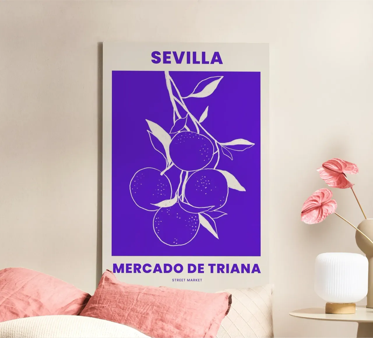 Sevilla tela con Cornice a cassetta da Pure