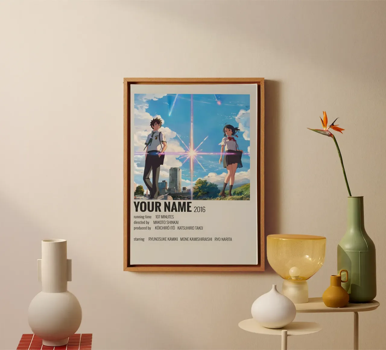 YOUR NAME 2016 tela con Cornice a cassetta da MVFminimalist