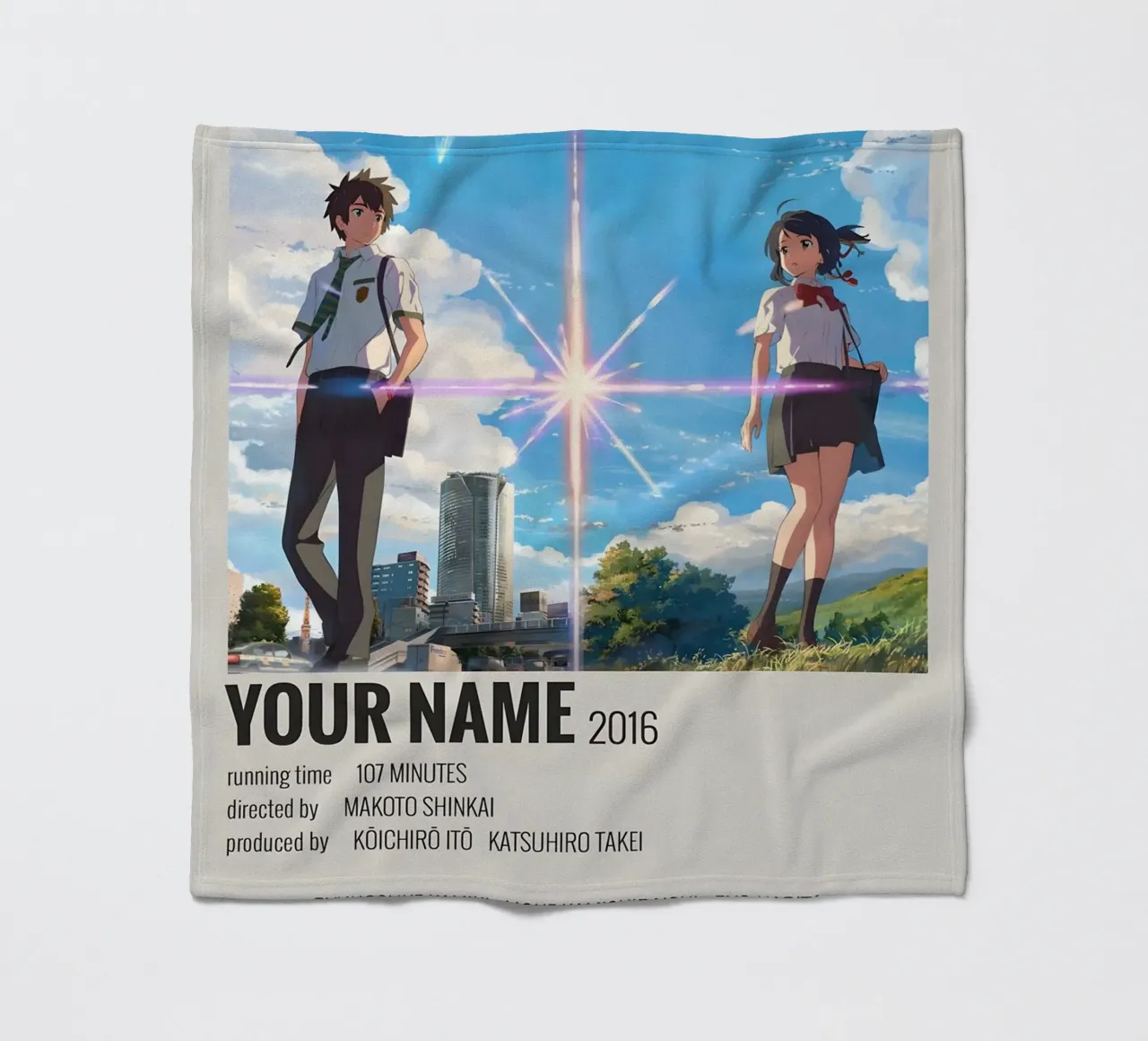 YOUR NAME 2016 coperta in pile da MVFminimalist