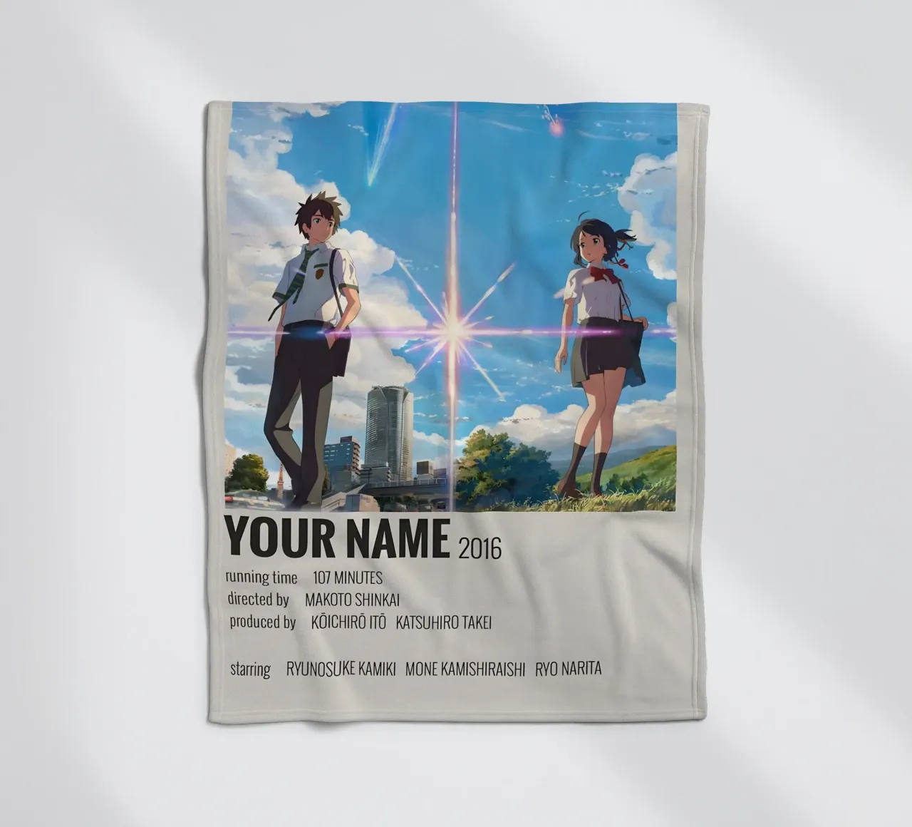 YOUR NAME 2016 coperta in pile da MVFminimalist