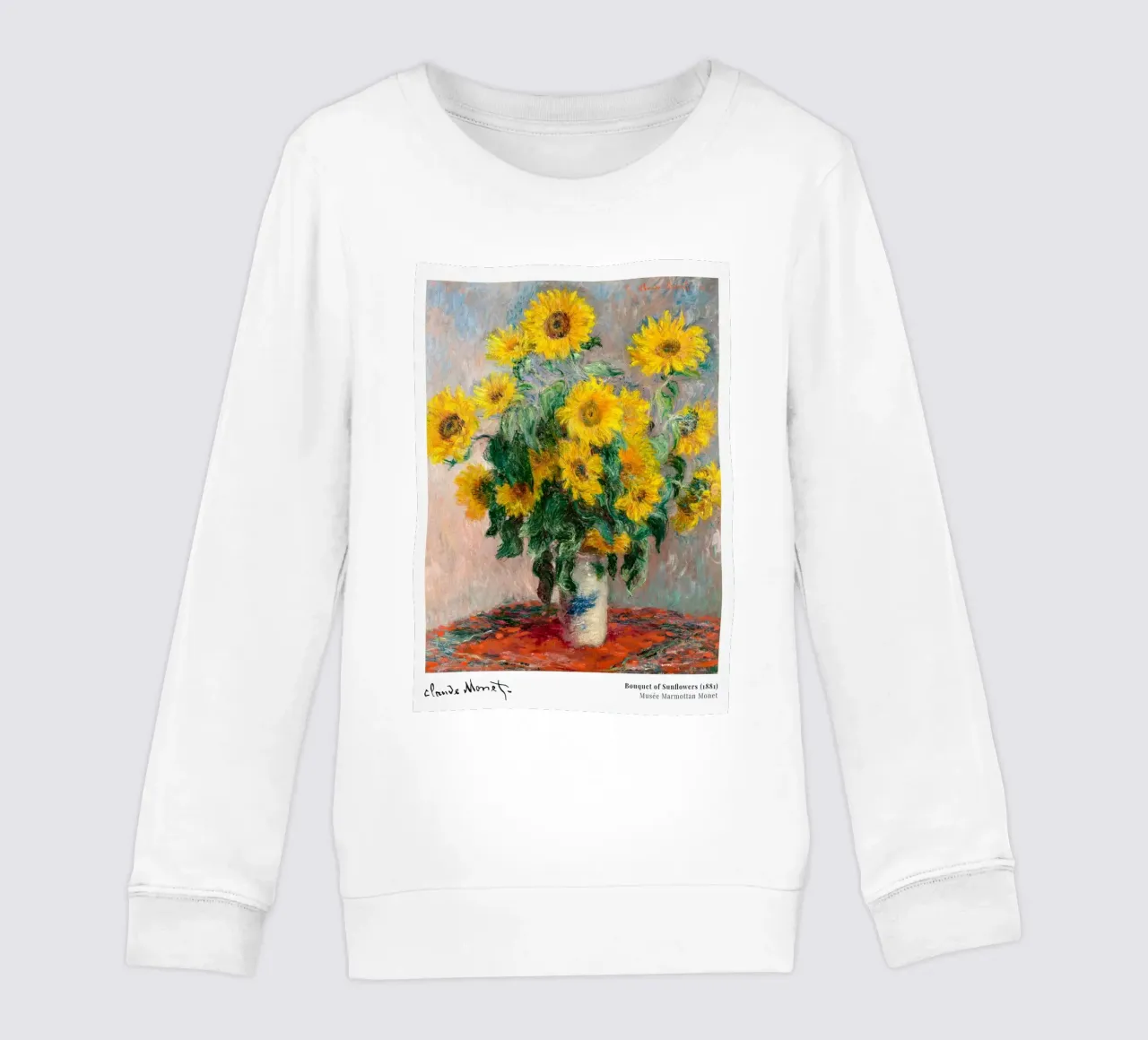 Bouquet di girasoli di Monet 1881 felpa bambino da Jam Poster