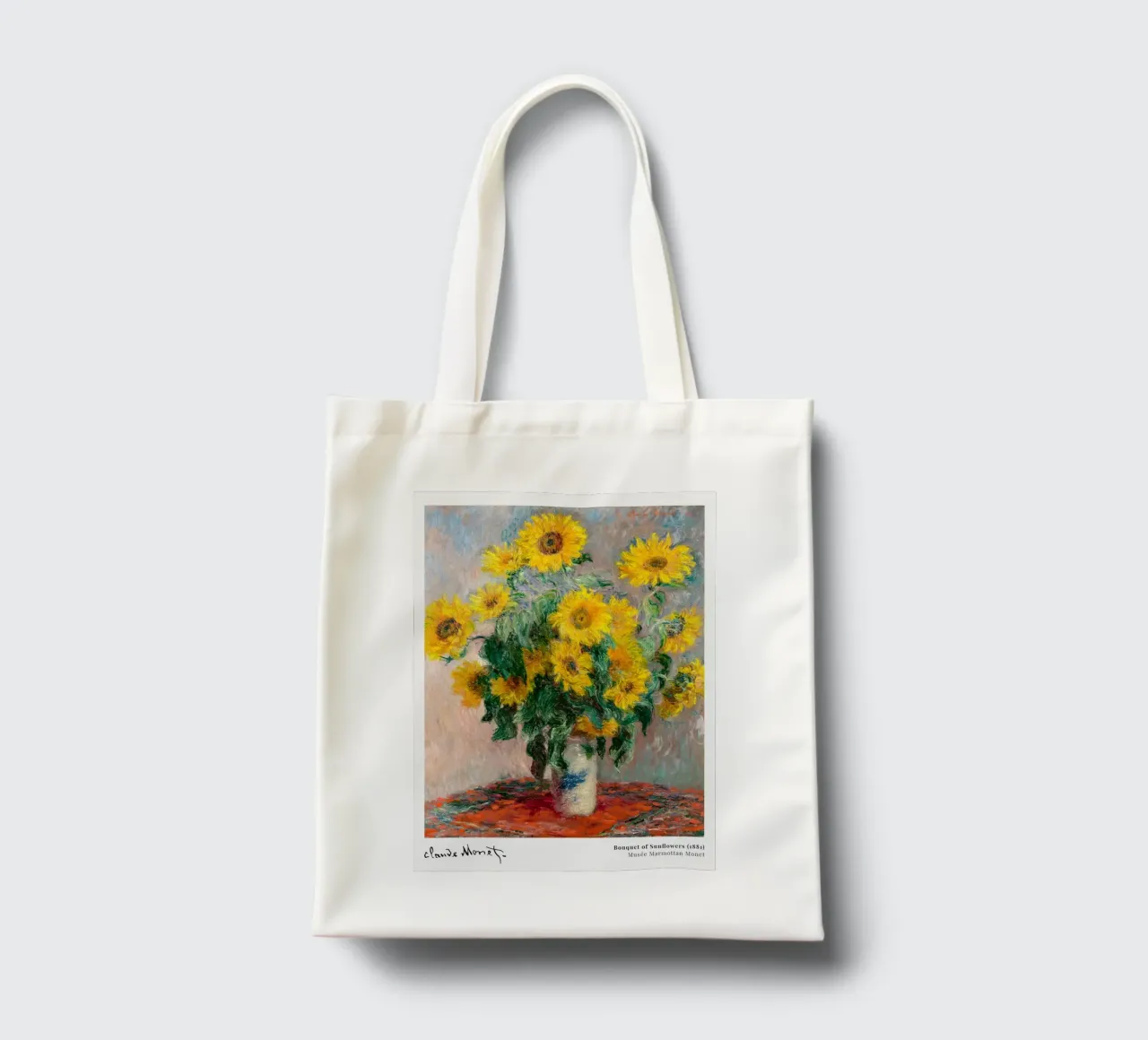 Bouquet di girasoli di Monet 1881 borsa in juta da Jam Poster
