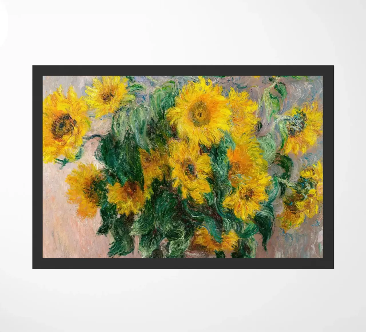 Bouquet di girasoli di Monet 1881 zerbino da Jam Poster