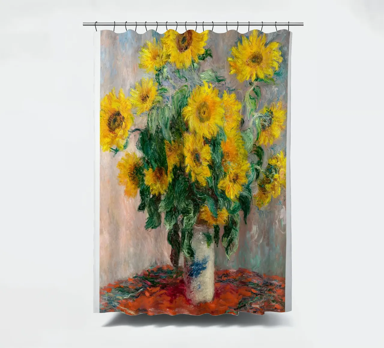 Monet Bouquet of Sunflowers 1881 shower curtain by Jam Poster