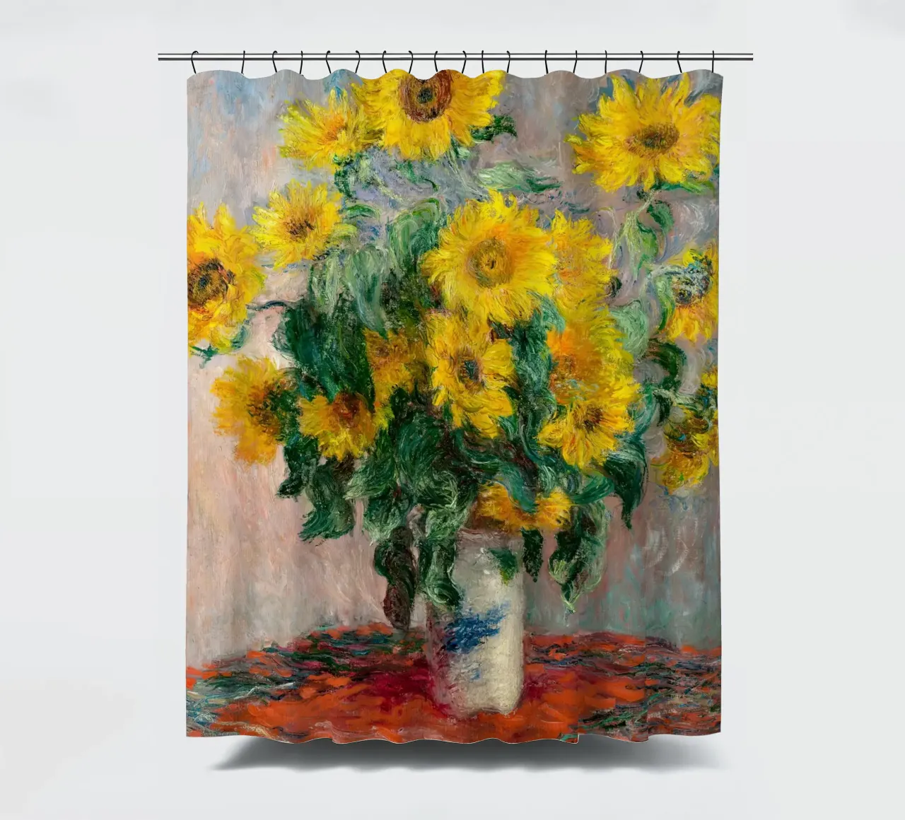 Monet Bouquet of Sunflowers 1881 shower curtain by Jam Poster