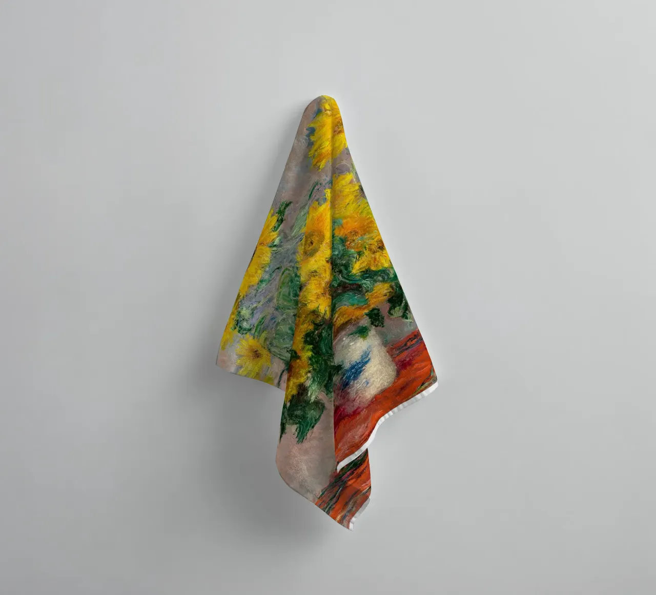 Bouquet di girasoli di Monet 1881 asciugamano da bagno da Jam Poster