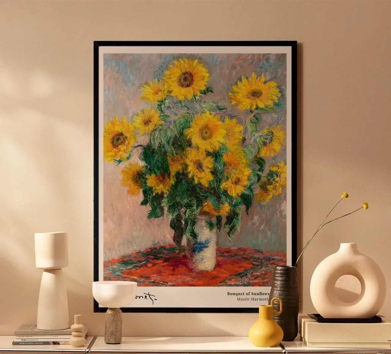 Monet Bouquet of Sunflowers 1881 hahnemühle by Jam Poster