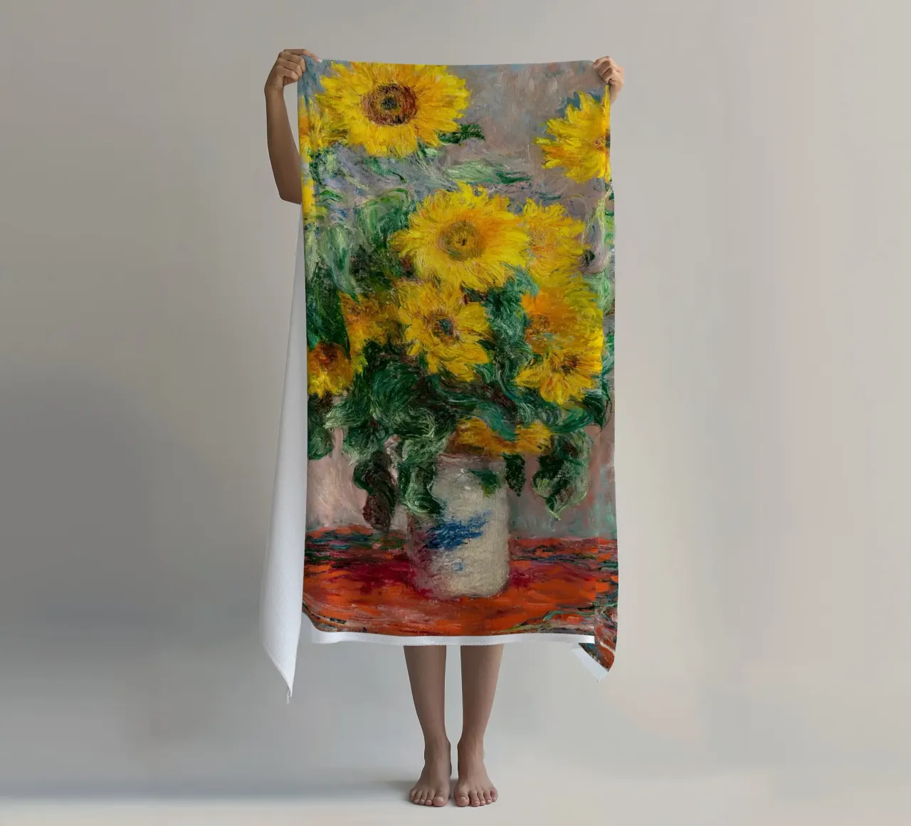 Bouquet di girasoli di Monet 1881 telo mare da Jam Poster