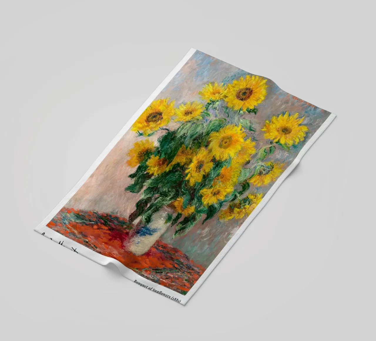 Bouquet di girasoli di Monet 1881 telo mare da Jam Poster
