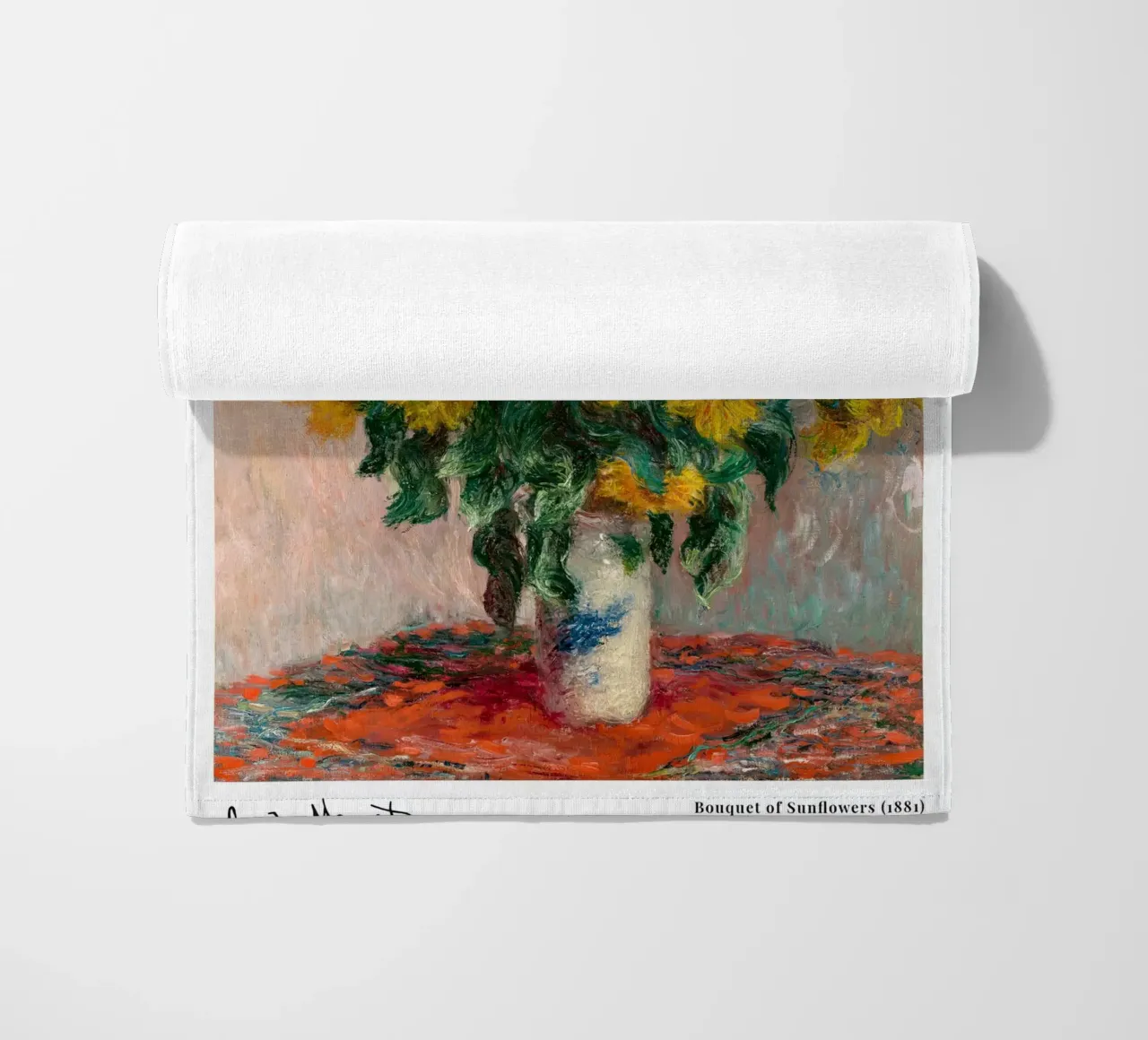 Bouquet di girasoli di Monet 1881 telo mare da Jam Poster