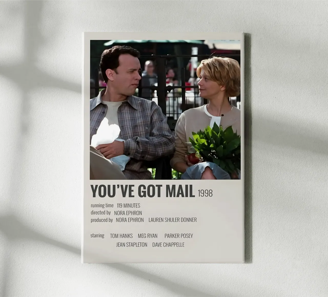YOU'VE GOT MAIL 1998 tela con Cornice a cassetta da MVFminimalist