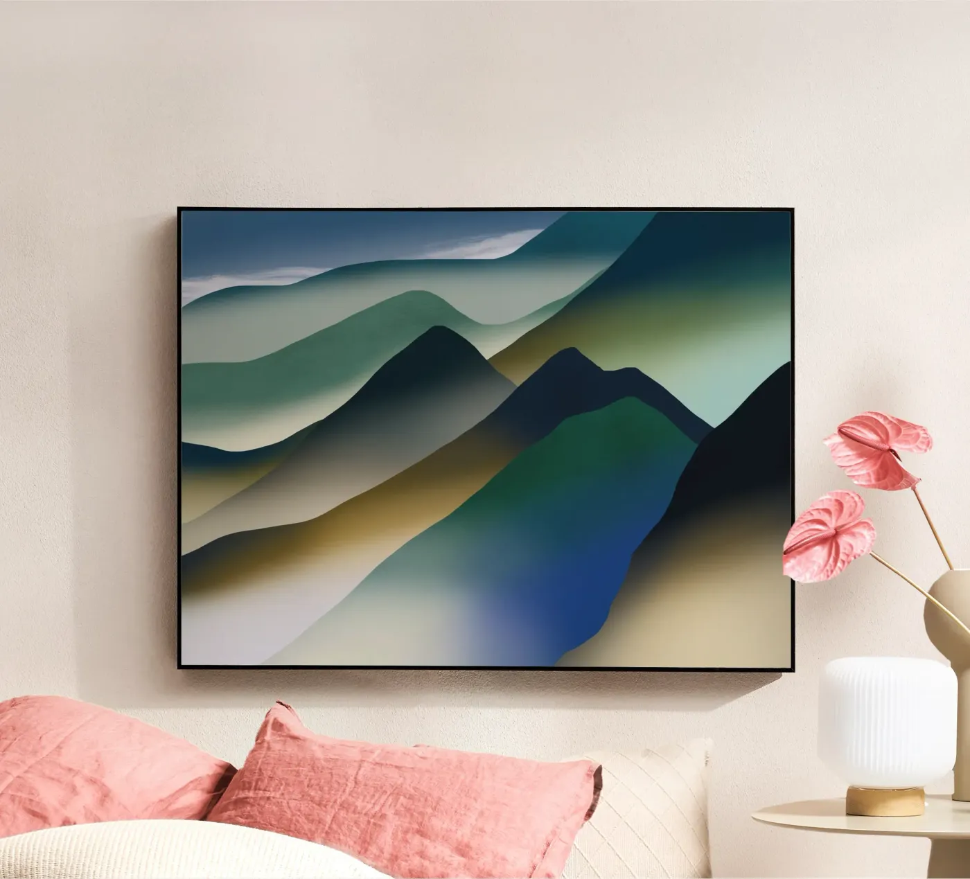 Rolling hills Acryl-Glas von Little Dean