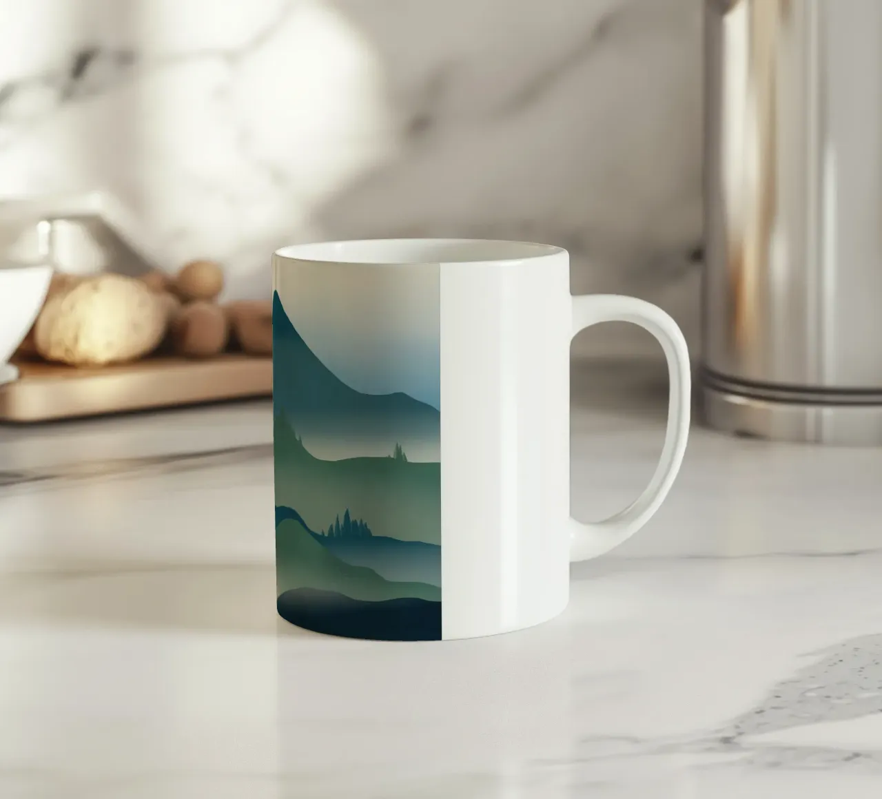 Montagna nebbiosa tazza in ceramica da Little Dean