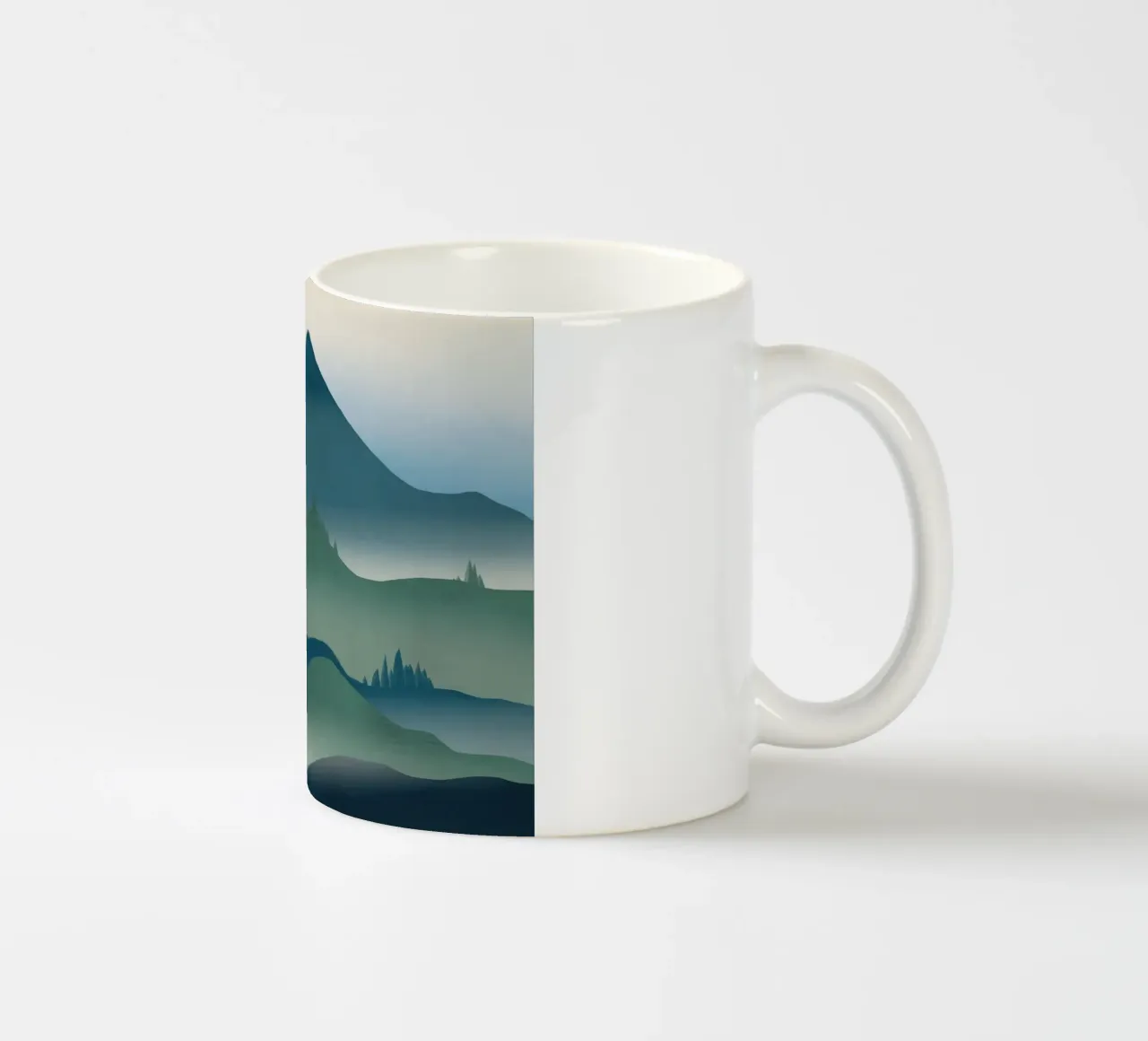 Montagna nebbiosa tazza in ceramica da Little Dean