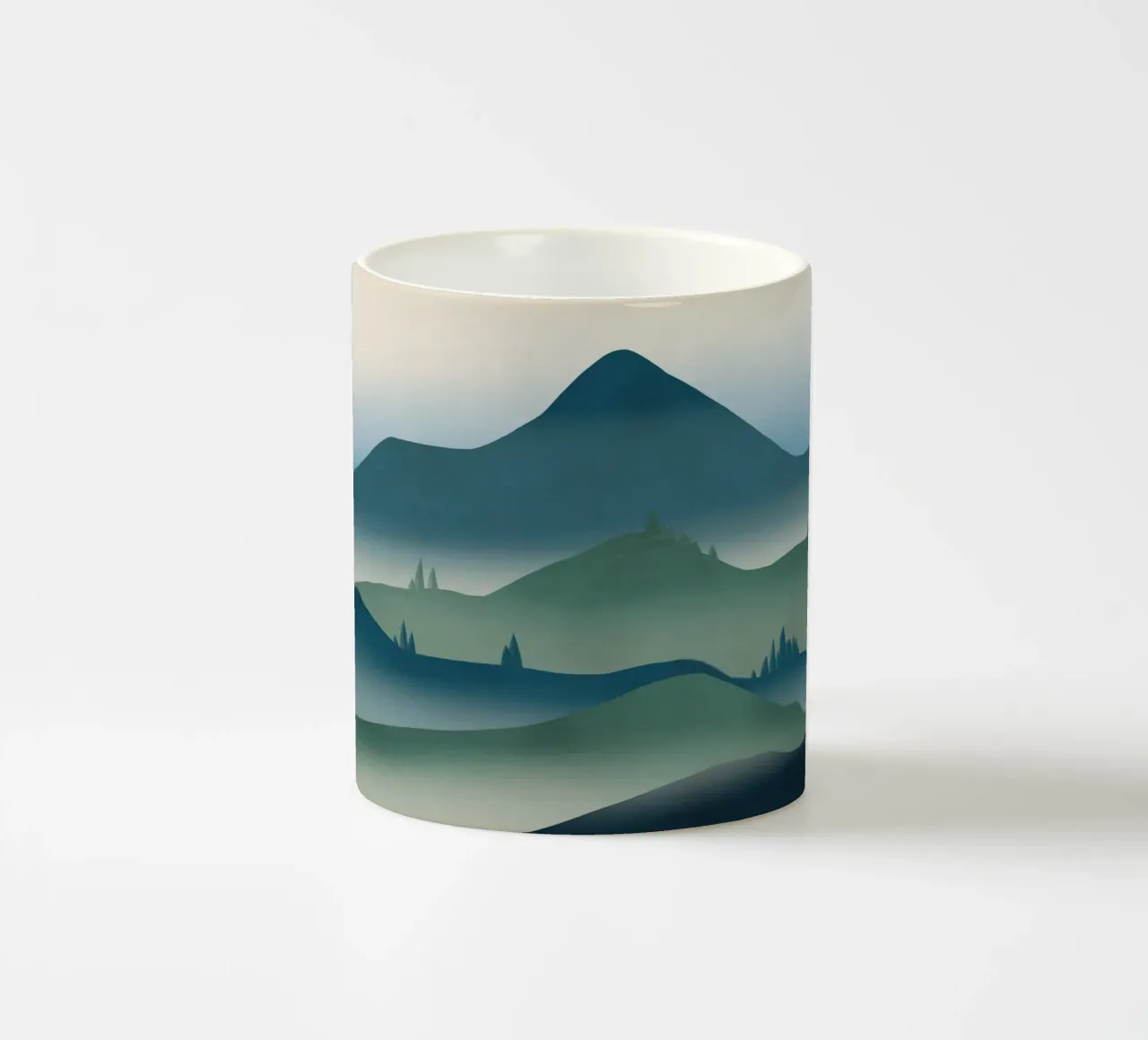 Montagna nebbiosa tazza in ceramica da Little Dean