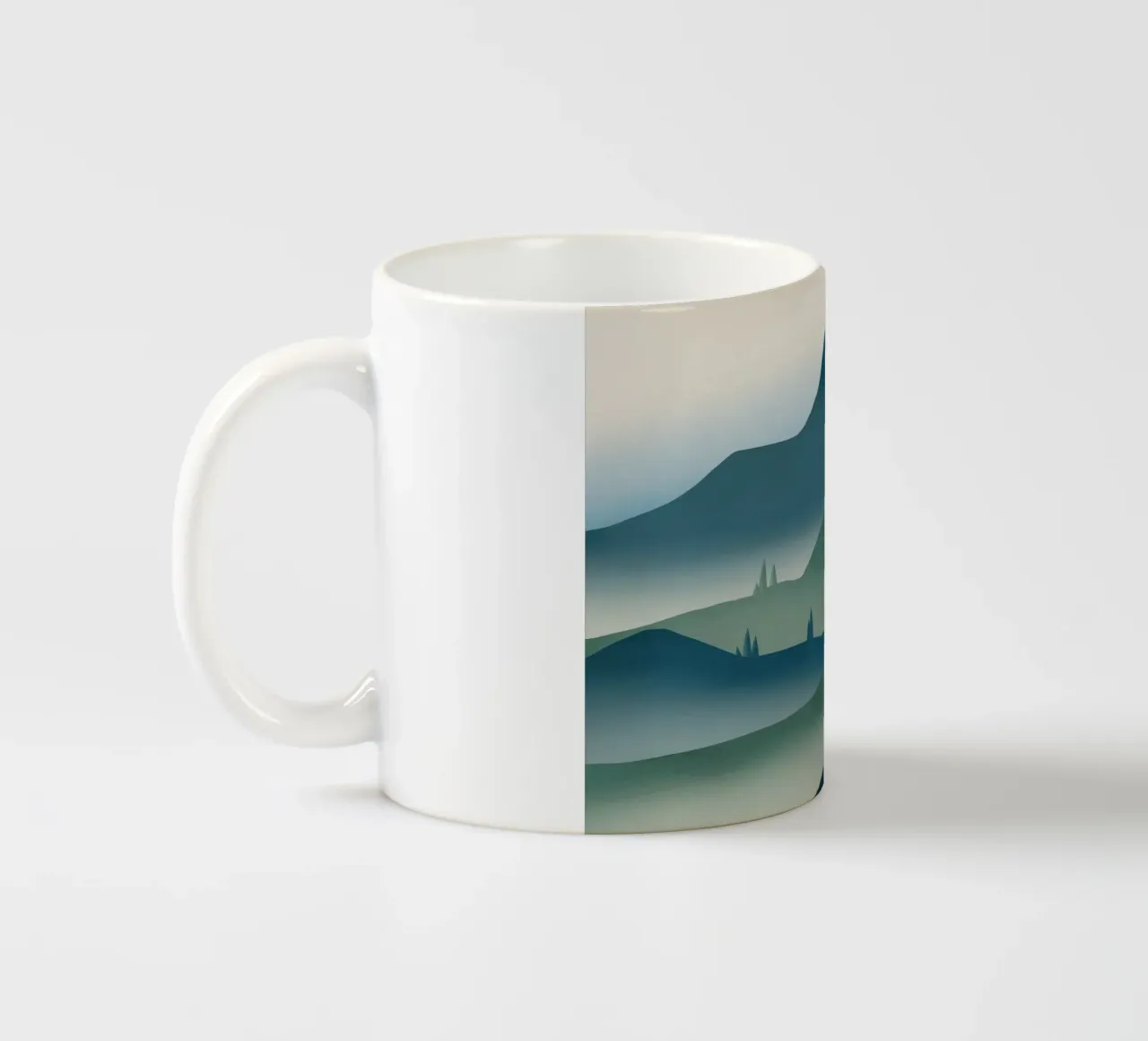 Montagna nebbiosa tazza in ceramica da Little Dean