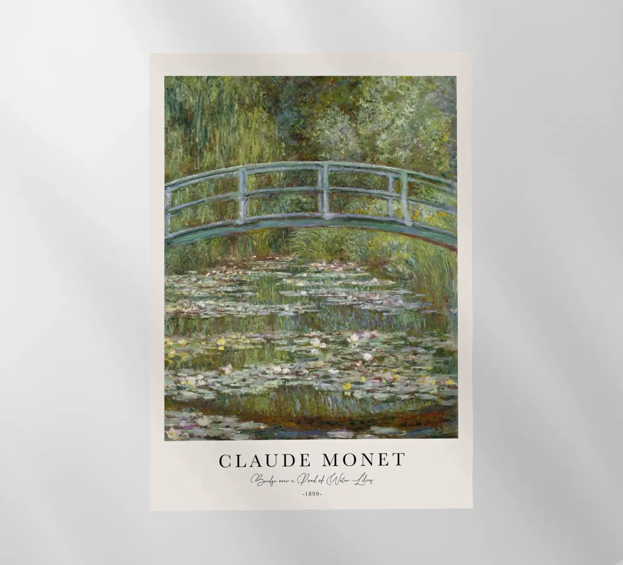 Ponte di Monet su uno stagno di ninfee 1899 pellicola backlit da Jam Poster