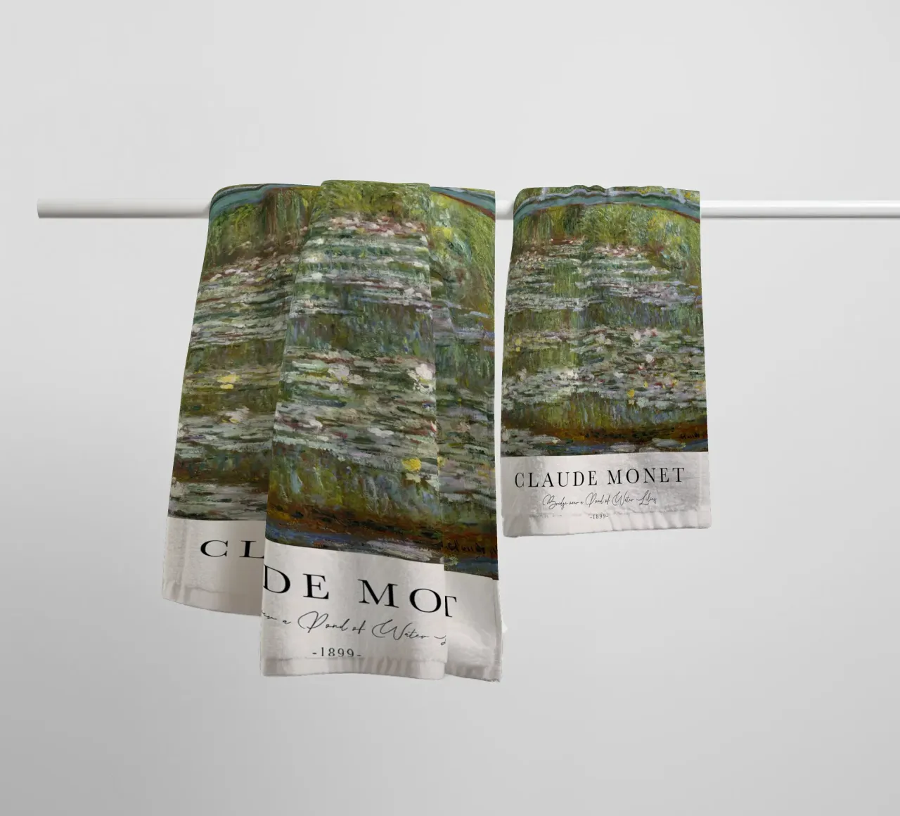 Ponte di Monet su uno stagno di ninfee 1899 asciugamano da bagno da Jam Poster