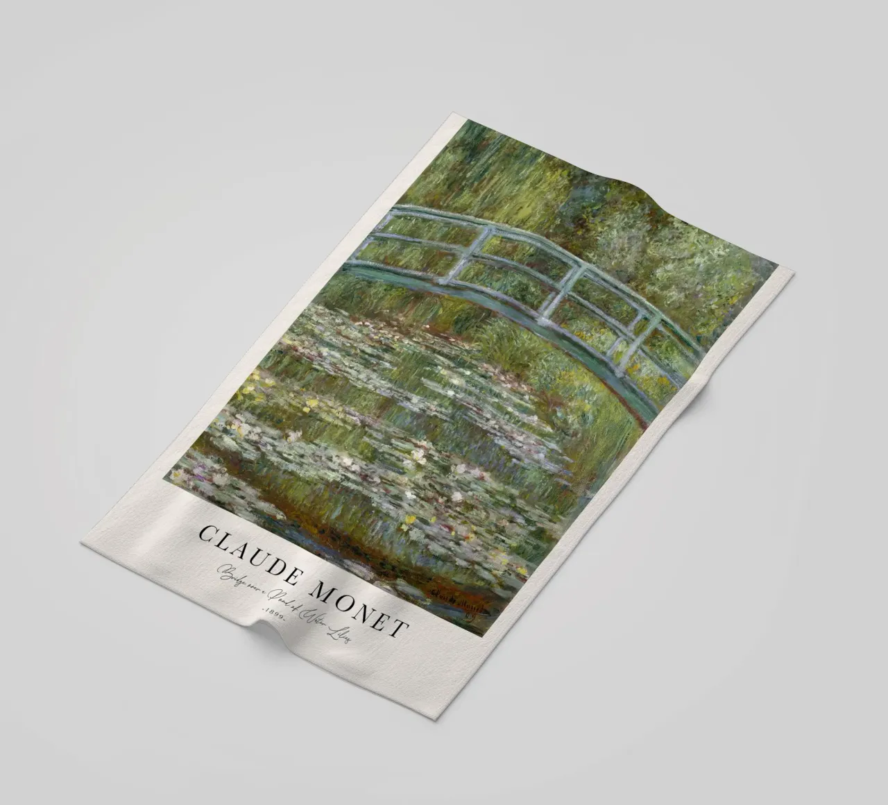 Ponte di Monet su uno stagno di ninfee 1899 telo mare da Jam Poster