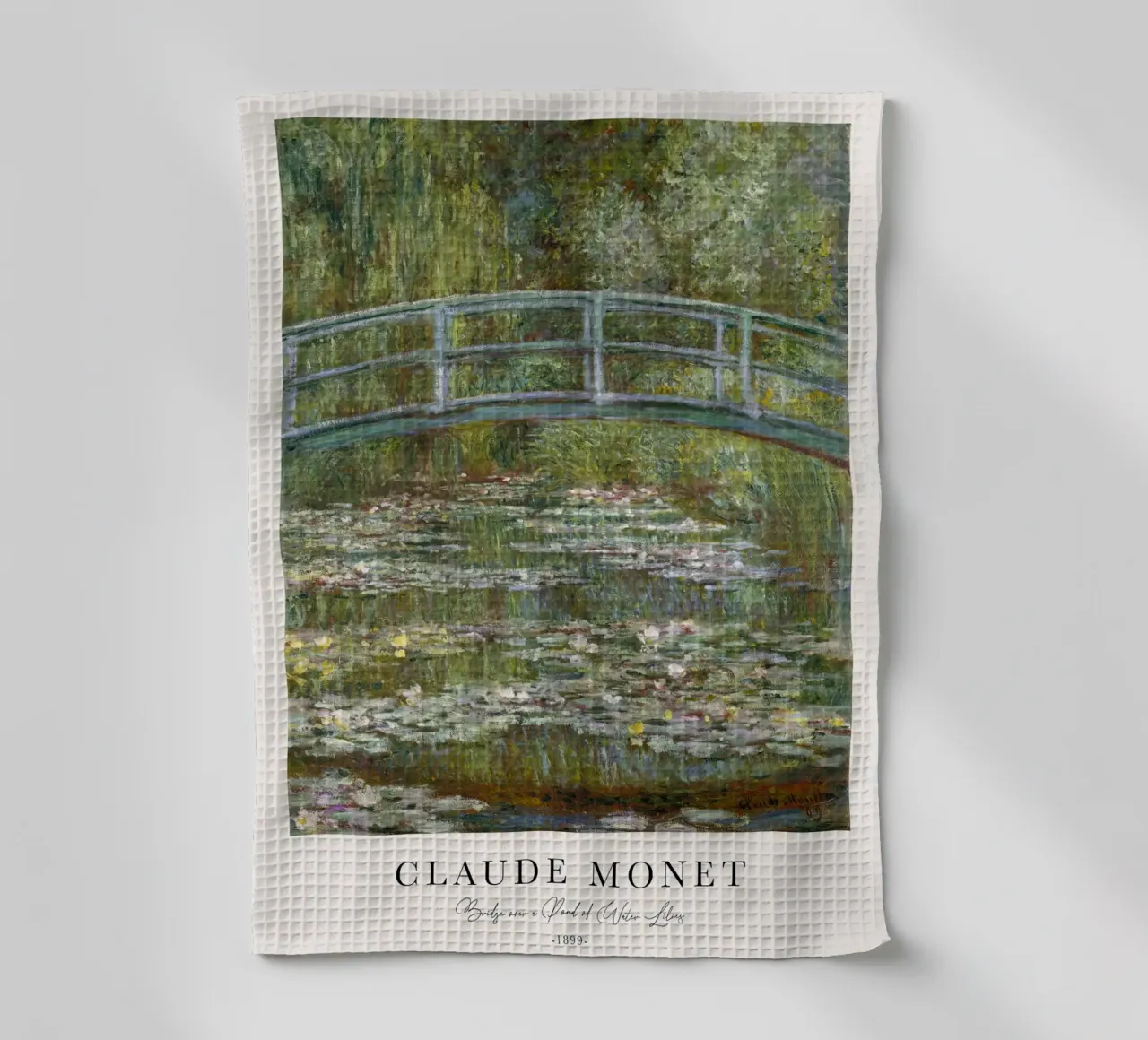 Ponte di Monet su uno stagno di ninfee 1899 canovaccio da cucina da Jam Poster