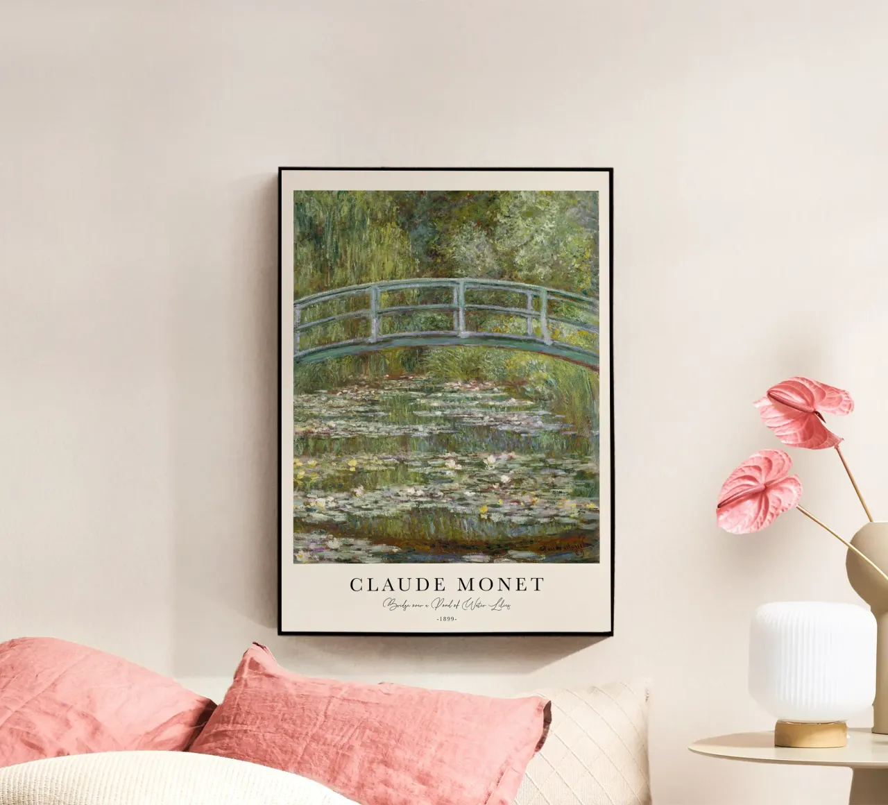 Ponte di Monet su uno stagno di ninfee 1899 plexiglass da Jam Poster