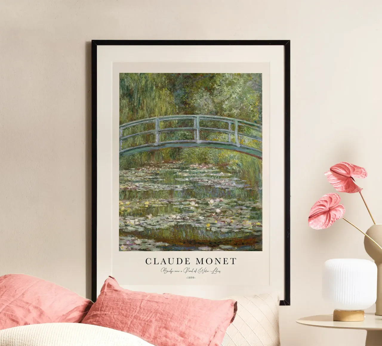 Ponte di Monet su uno stagno di ninfee 1899 carta hahnemühle da Jam Poster