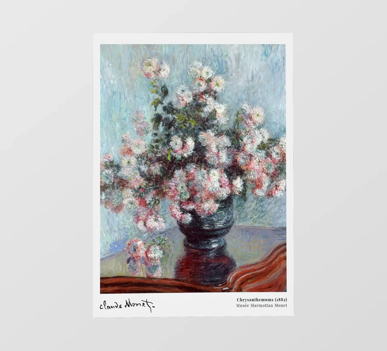 Crisantemi di Monet 1882 pellicola backlit da Jam Poster