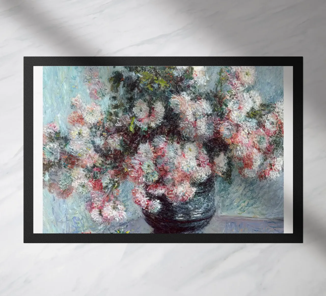Crisantemi di Monet 1882 zerbino da Jam Poster