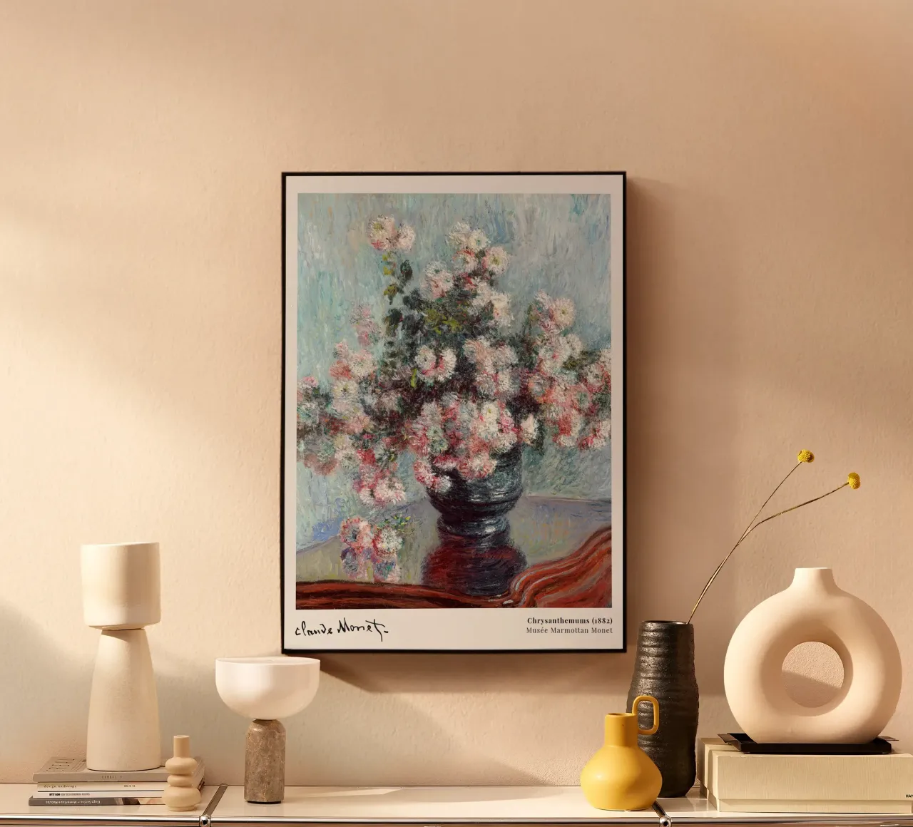 Crisantemi di Monet 1882 plexiglass da Jam Poster