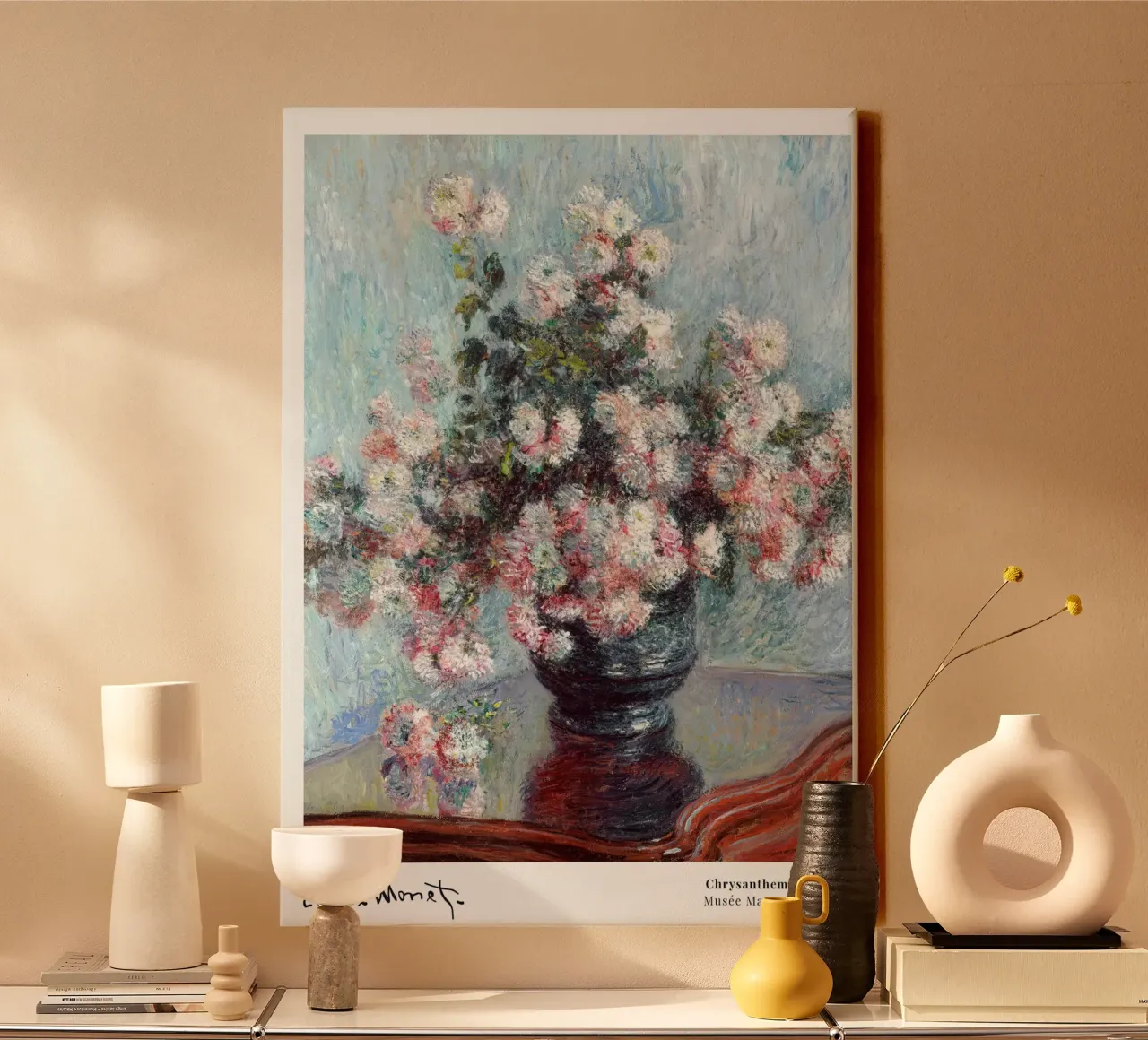 Monet Chrysanthemums 1882 canvas by Jam Poster