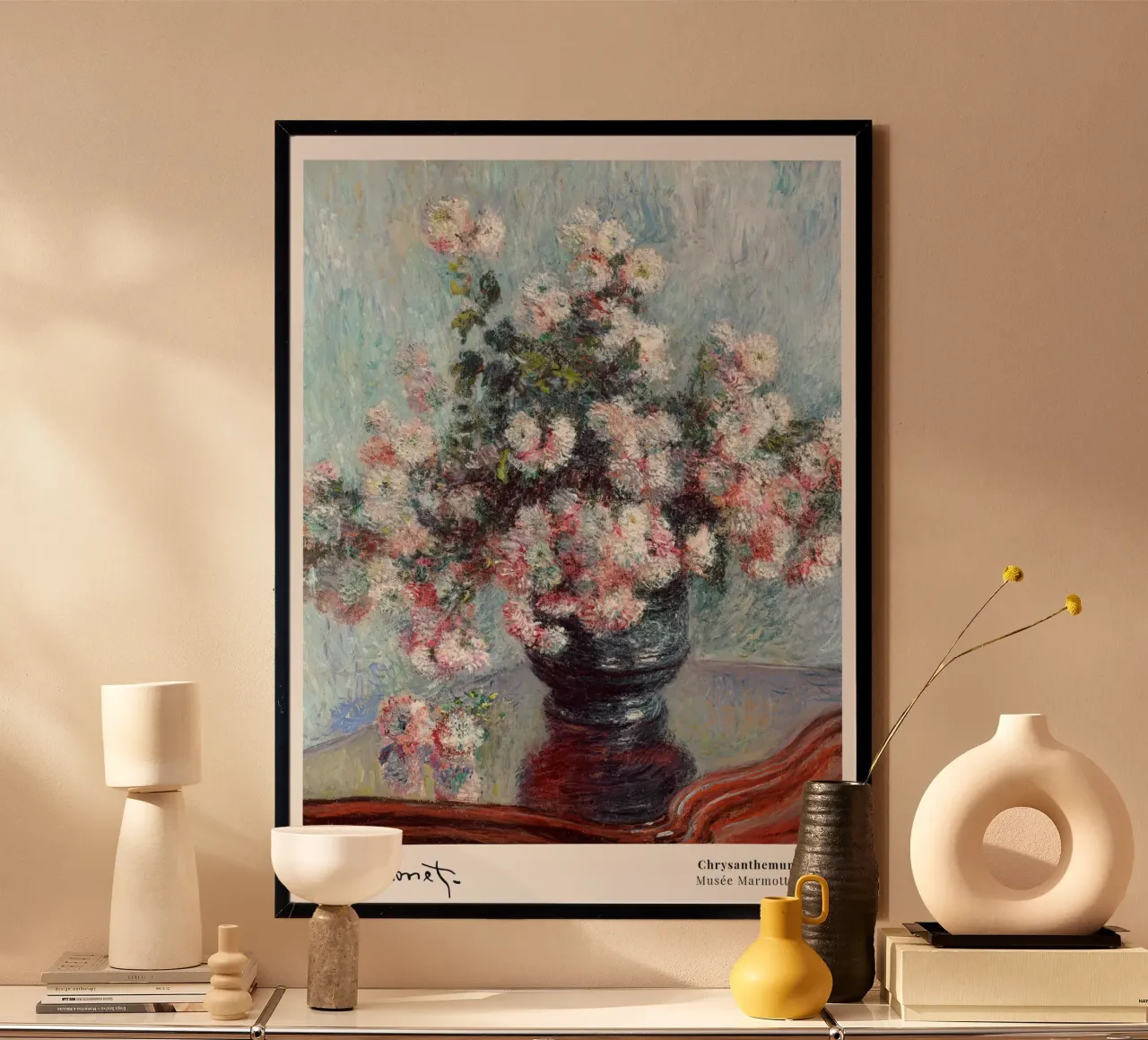 Crisantemi di Monet 1882 carta hahnemühle da Jam Poster